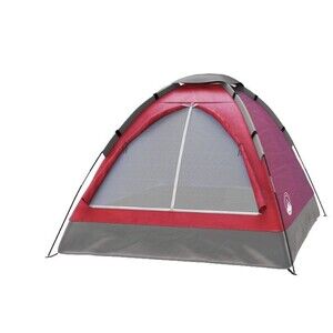 Wakeman Outdoor 2 Person Dome Tent Red Lightweight Waterproof Camping Shelter